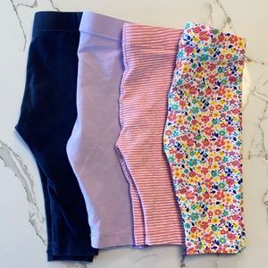 4 Joe Fresh Leggings 6-12 months lot